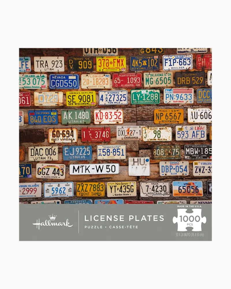 Hallmark License Plates 1,000-Piece Puzzle 1 Hallmark License Plates 1,000-Piece Puzzle