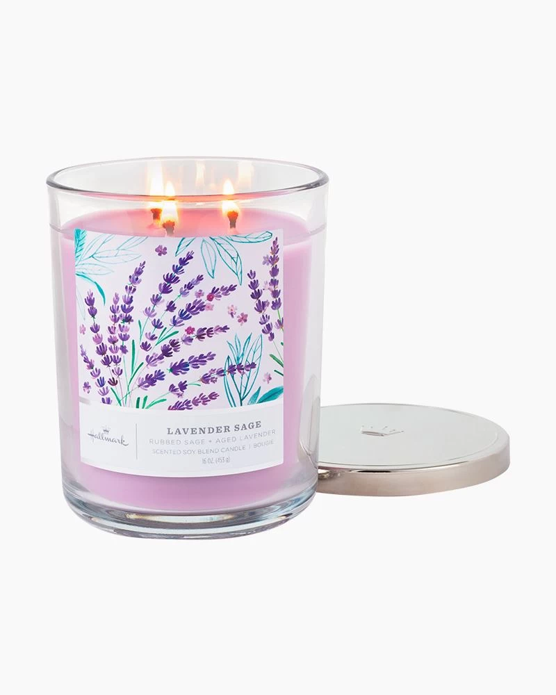 Hallmark Lavender Sage 3-Wick Jar Candle 2 Hallmark Lavender Sage 3-Wick Jar Candle - Image 2