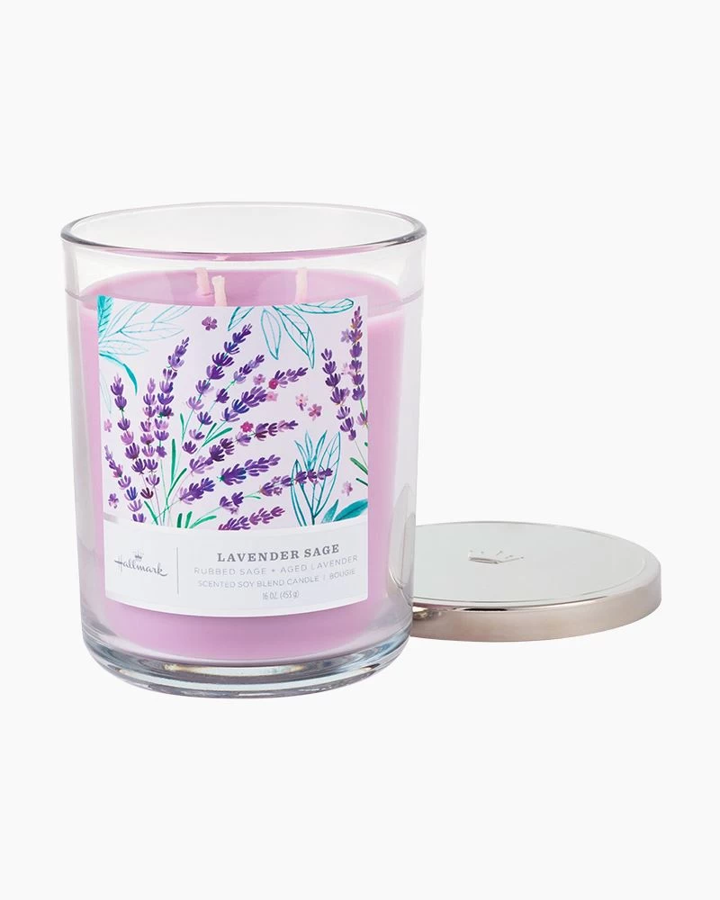 Hallmark Lavender Sage 3-Wick Jar Candle 3 Hallmark Lavender Sage 3-Wick Jar Candle - Image 3