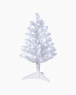 Hallmark Miniature White Pre-Lit Christmas Tree