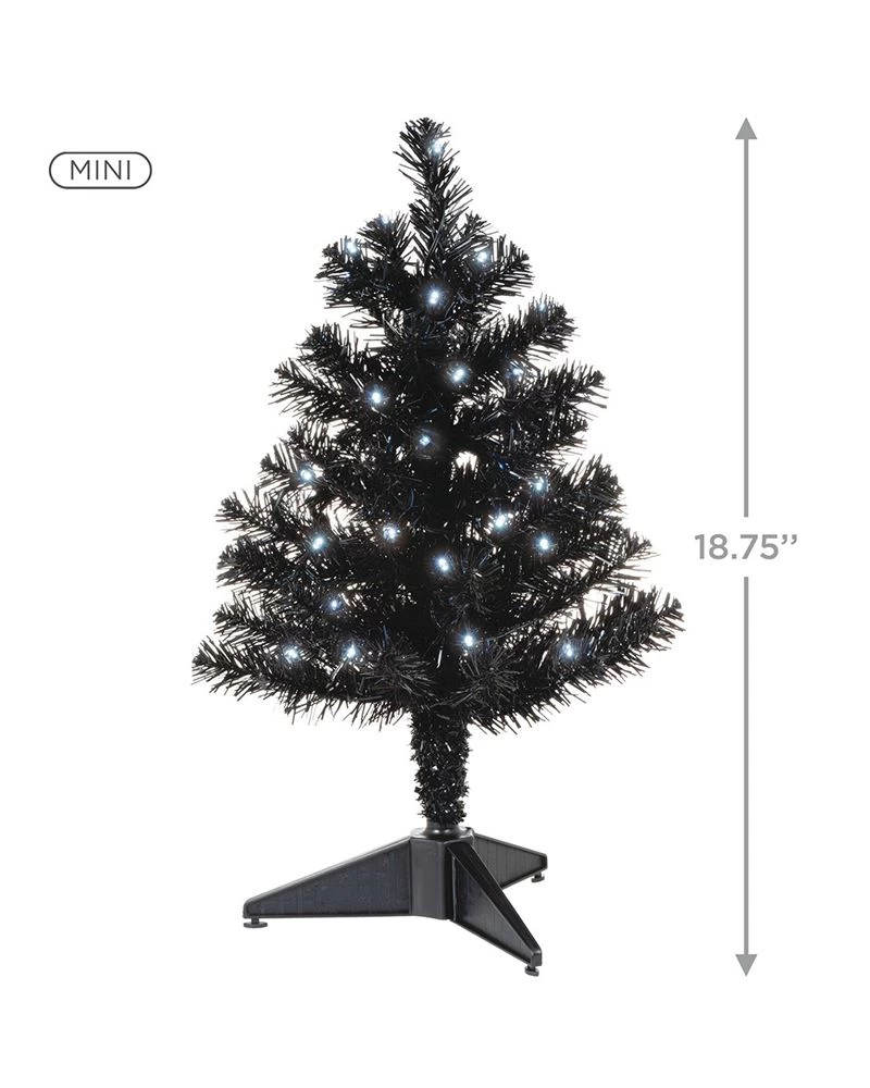 Hallmark Miniature Black Pre-Lit Christmas Tree 2 Hallmark Miniature Black Pre-Lit Christmas Tree - Image 2