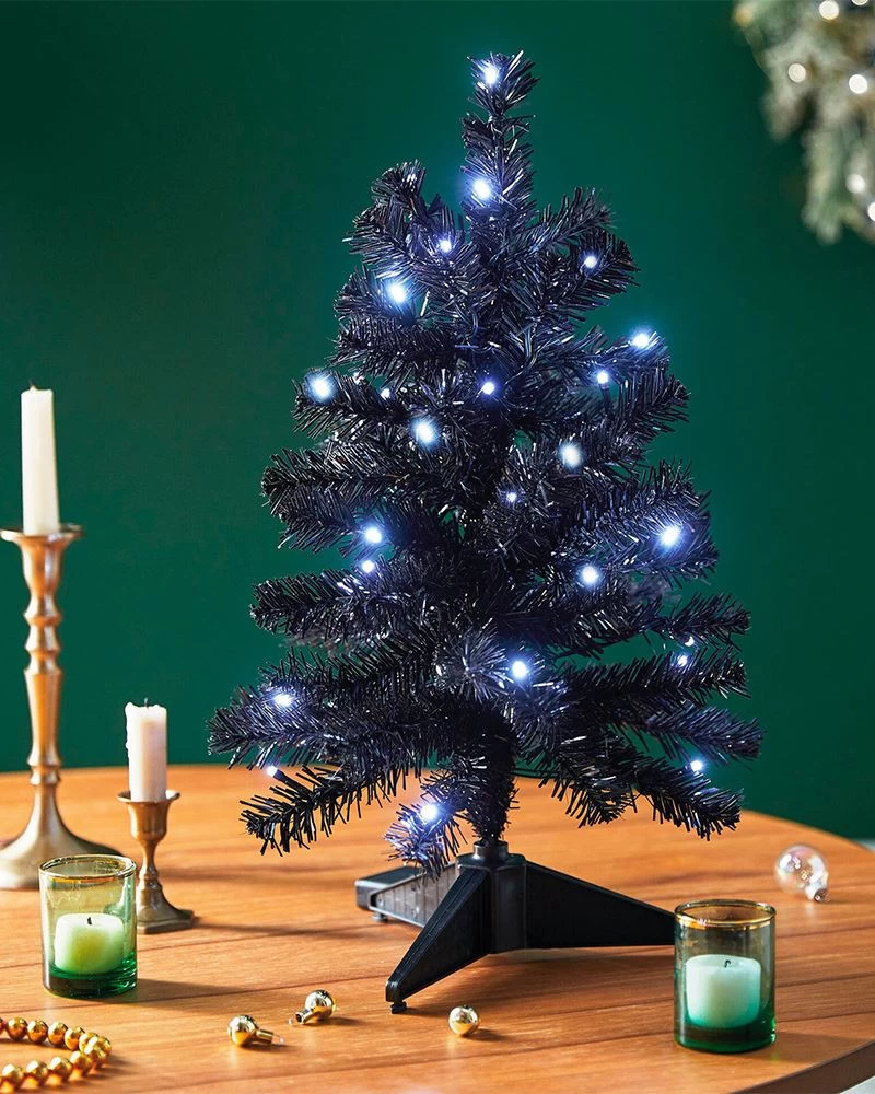 Hallmark Miniature Black Pre-Lit Christmas Tree 3 Hallmark Miniature Black Pre-Lit Christmas Tree - Image 3