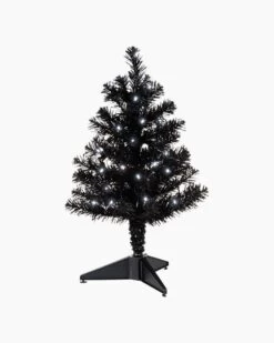 Hallmark Miniature Black Pre-Lit Christmas Tree