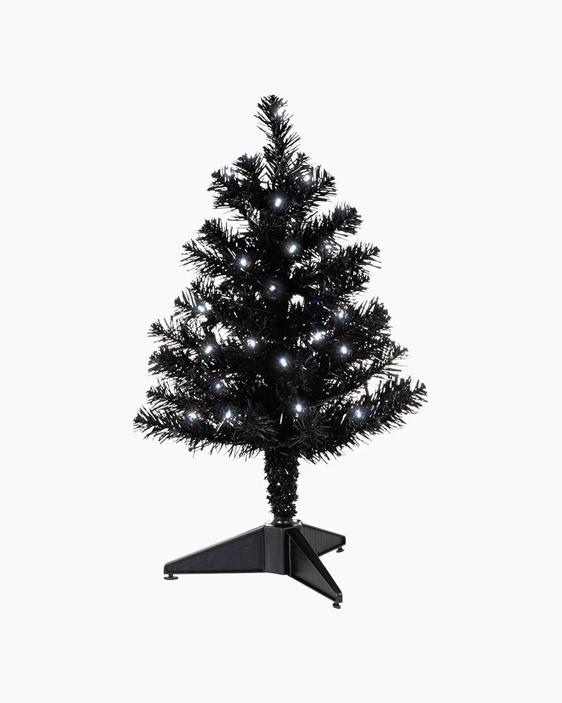 Hallmark Miniature Black Pre-Lit Christmas Tree 1 Hallmark Miniature Black Pre-Lit Christmas Tree