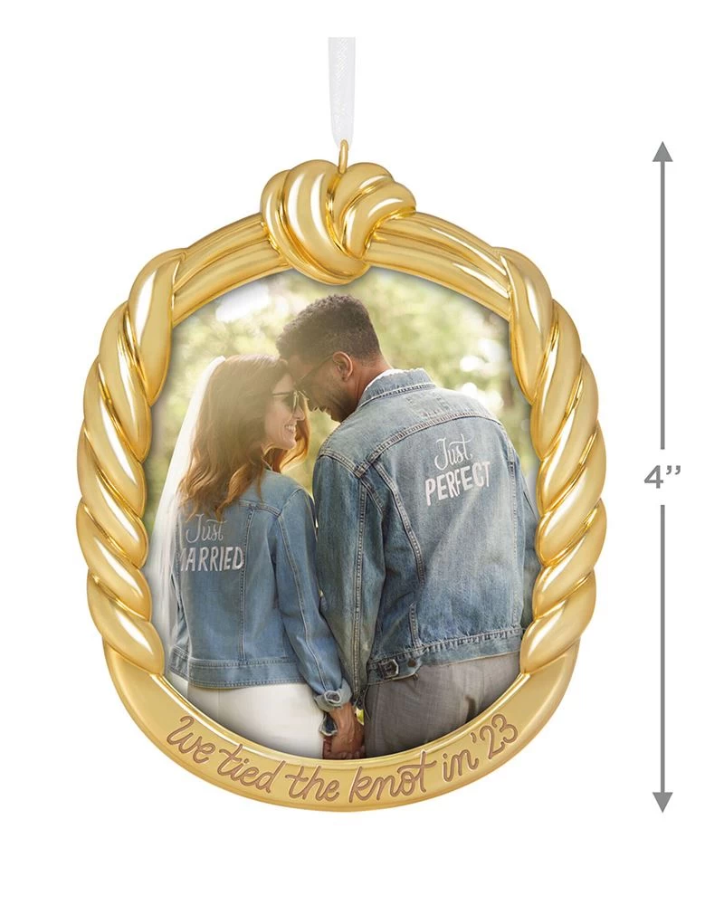 Hallmark We Tied The Knot! 2023 Metal Photo Frame Ornament 6 Hallmark We Tied The Knot! 2023 Metal Photo Frame Ornament - Image 6
