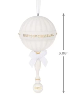 Hallmark Baby's First Christmas Rattle 2023 Porcelain Ornament -Toy store 000500 1000617346 NoColor ALT5