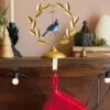 Hallmark Golden Wreath Metal Ornament And Stocking Hanger