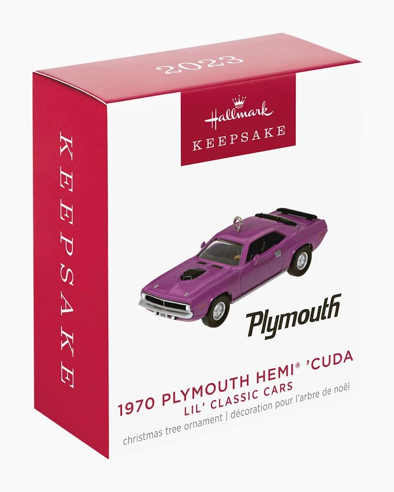 Hallmark Mini Lil' Classic Cars 1970 Plymouth Hemi® 'Cuda 2023 Metal Ornament 5 Hallmark Mini Lil' Classic Cars 1970 Plymouth Hemi® 'Cuda 2023 Metal Ornament - Image 5