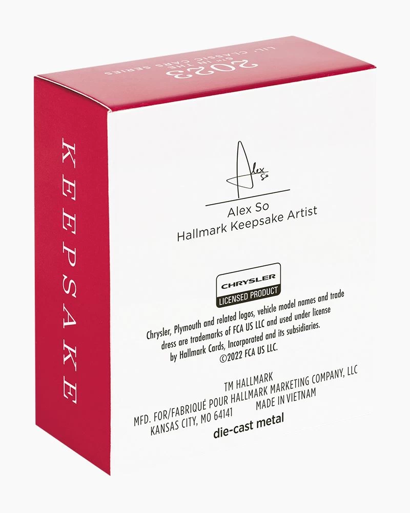 Hallmark Mini Lil' Classic Cars 1970 Plymouth Hemi® 'Cuda 2023 Metal Ornament 6 Hallmark Mini Lil' Classic Cars 1970 Plymouth Hemi® 'Cuda 2023 Metal Ornament - Image 6