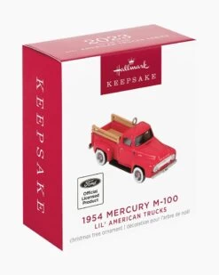 Hallmark Mini Lil' American Trucks 1954 Mercury M-100 2023 Metal Ornament 10 Hallmark Mini Lil' American Trucks 1954 Mercury M-100 2023 Metal Ornament -Toy store 000500 1000621931 NoColor ALT4