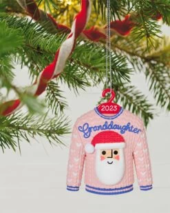 Hallmark Granddaughter Christmas Sweater 2023 Ornament