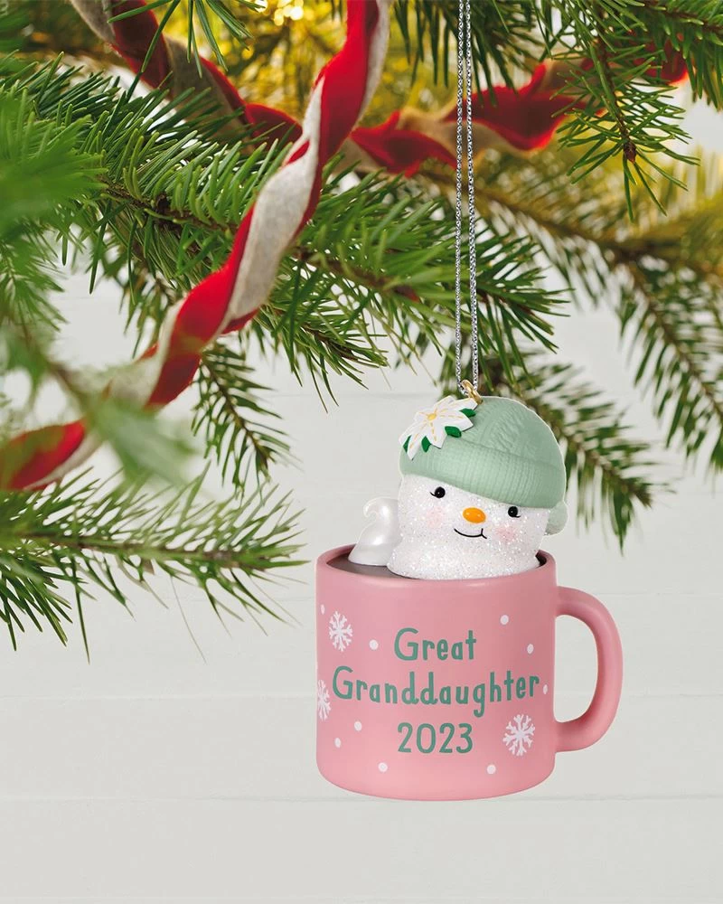 Hallmark Great-Granddaughter Hot Cocoa Mug 2023 Ornament 1 Hallmark Great-Granddaughter Hot Cocoa Mug 2023 Ornament