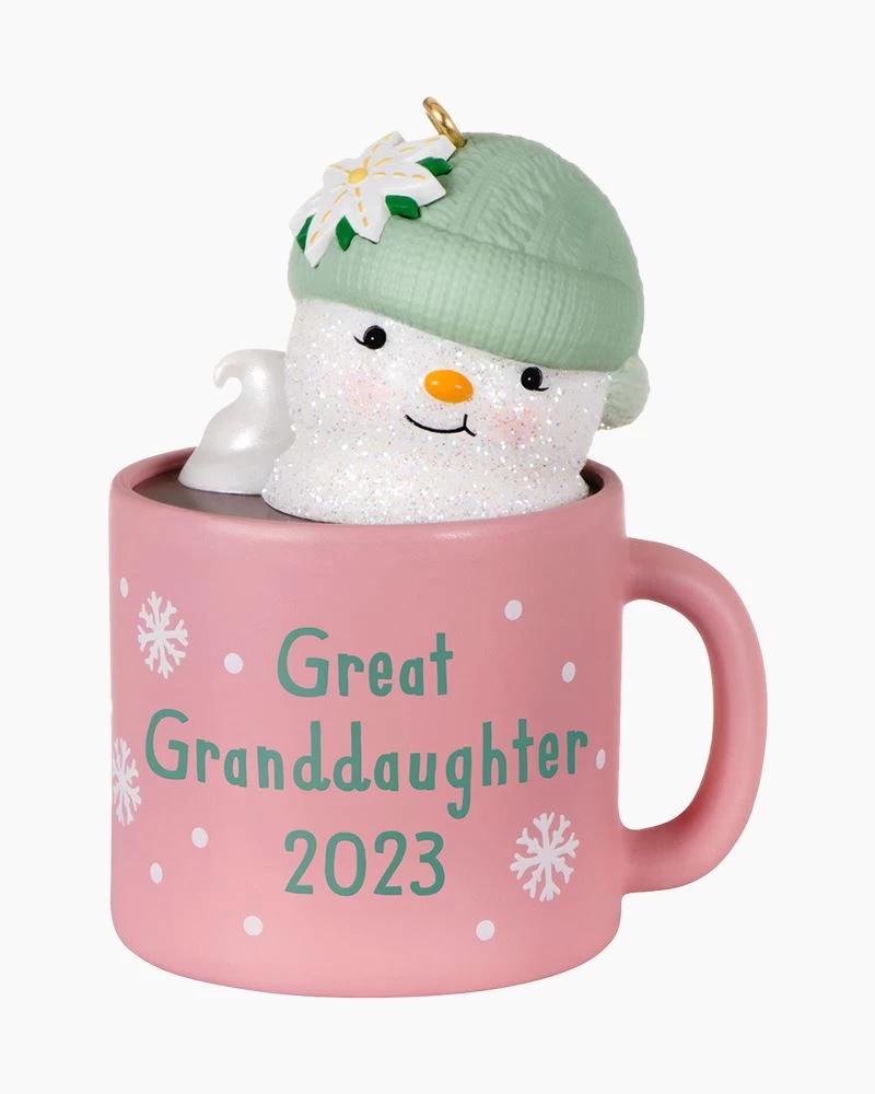 Hallmark Great-Granddaughter Hot Cocoa Mug 2023 Ornament 2 Hallmark Great-Granddaughter Hot Cocoa Mug 2023 Ornament - Image 2