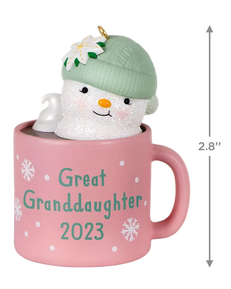 Hallmark Great-Granddaughter Hot Cocoa Mug 2023 Ornament 4 Hallmark Great-Granddaughter Hot Cocoa Mug 2023 Ornament - Image 4