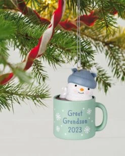 Hallmark Great-Grandson Hot Cocoa Mug 2023 Ornament