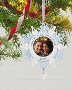 Hallmark Our First Christmas Together Snowflake 2023 Photo Frame Ornament