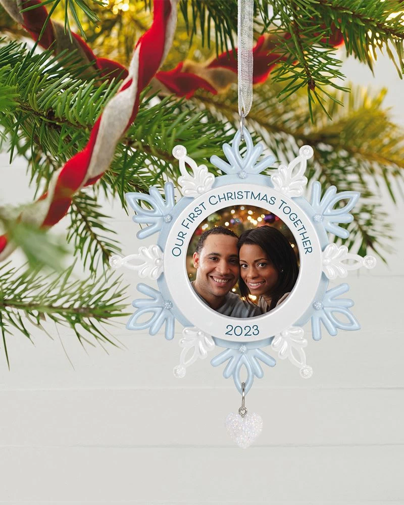Hallmark Our First Christmas Together Snowflake 2023 Photo Frame Ornament 1 Hallmark Our First Christmas Together Snowflake 2023 Photo Frame Ornament