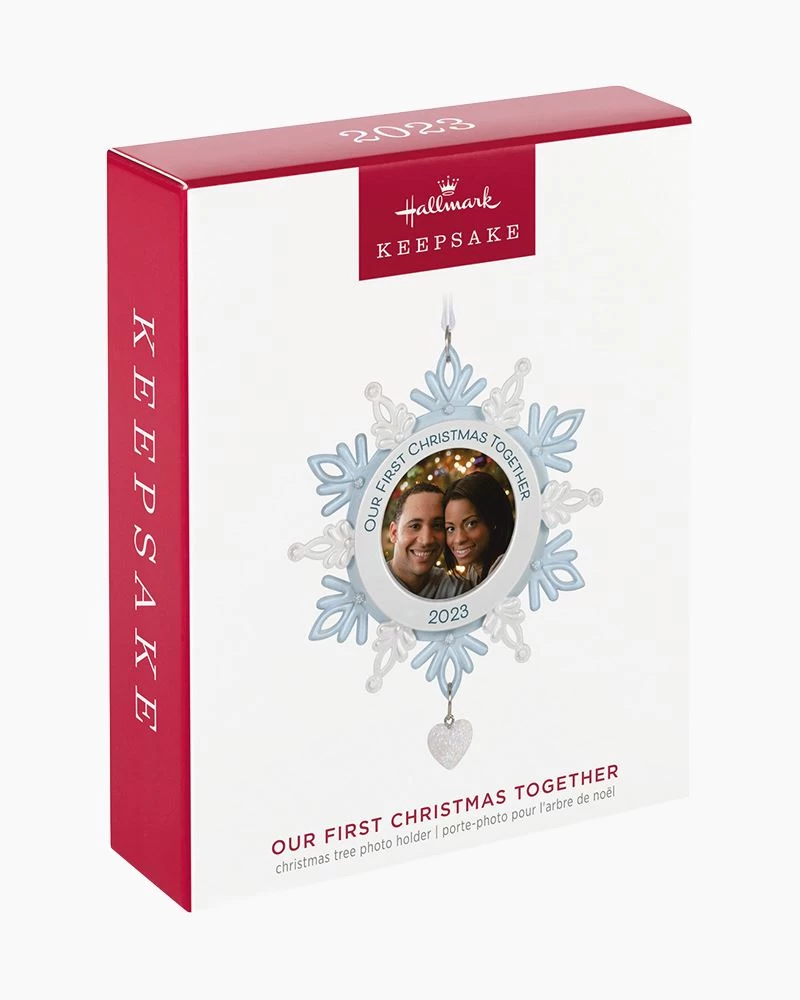 Hallmark Our First Christmas Together Snowflake 2023 Photo Frame Ornament 5 Hallmark Our First Christmas Together Snowflake 2023 Photo Frame Ornament - Image 5