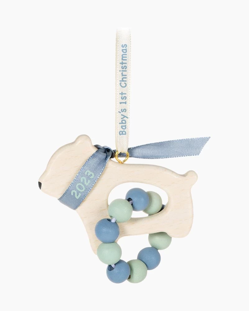 Hallmark Baby Boy's First Christmas Bear 2023 Ornament 2 Hallmark Baby Boy's First Christmas Bear 2023 Ornament - Image 2