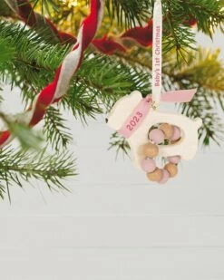 Hallmark Baby Girl's First Christmas Bear 2023 Ornament