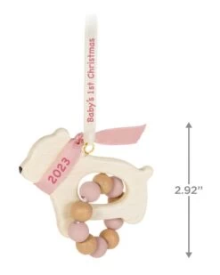 Hallmark Baby Girl's First Christmas Bear 2023 Ornament -Toy store 000500 1000622005 NoColor ALT3
