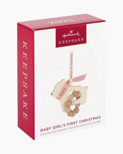 Hallmark Baby Girl's First Christmas Bear 2023 Ornament -Toy store 000500 1000622005 NoColor ALT4