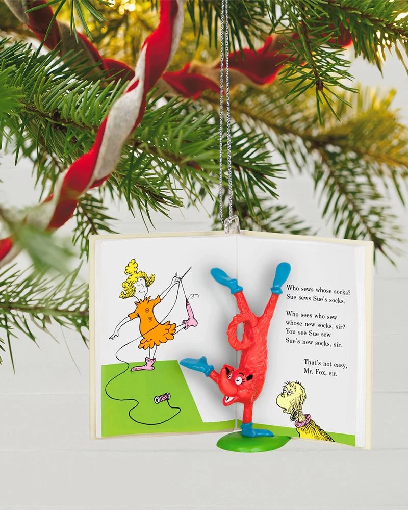 Hallmark Dr. Seuss's Fox In Socks™ Who Sews Whose Socks? Ornament 1 Hallmark Dr. Seuss's Fox In Socks™ Who Sews Whose Socks? Ornament
