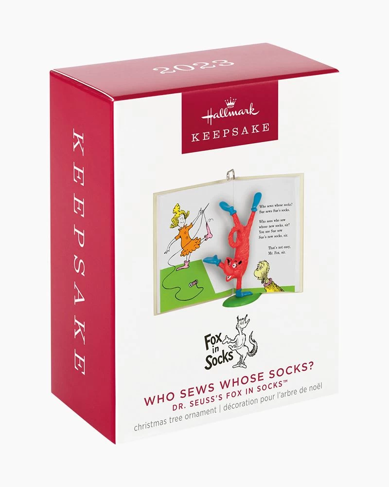 Hallmark Dr. Seuss's Fox In Socks™ Who Sews Whose Socks? Ornament 5 Hallmark Dr. Seuss's Fox In Socks™ Who Sews Whose Socks? Ornament - Image 5