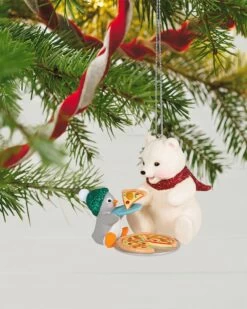 Hallmark Snowball And Tuxedo Sharing A Slice Ornament