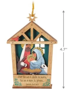 Hallmark A Child Is Born Nativity Papercraft Ornament -Toy store 000500 1000622089 NoColor ALT3