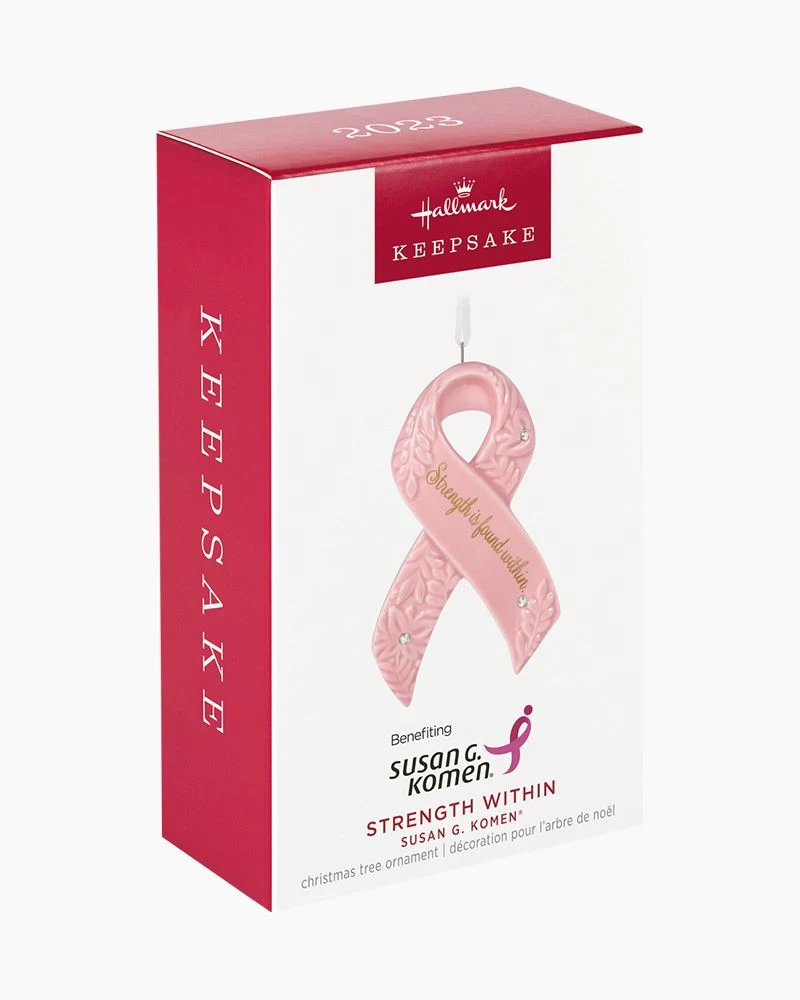 Hallmark Strength Within Pink Ribbon Porcelain Ornament Benefiting Susan G. Komen® 5 Hallmark Strength Within Pink Ribbon Porcelain Ornament Benefiting Susan G. Komen® - Image 5