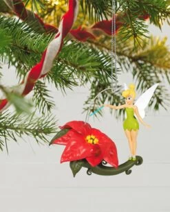 Hallmark Disney Tinker Bell Pixie-Dusted Poinsettia Ornament