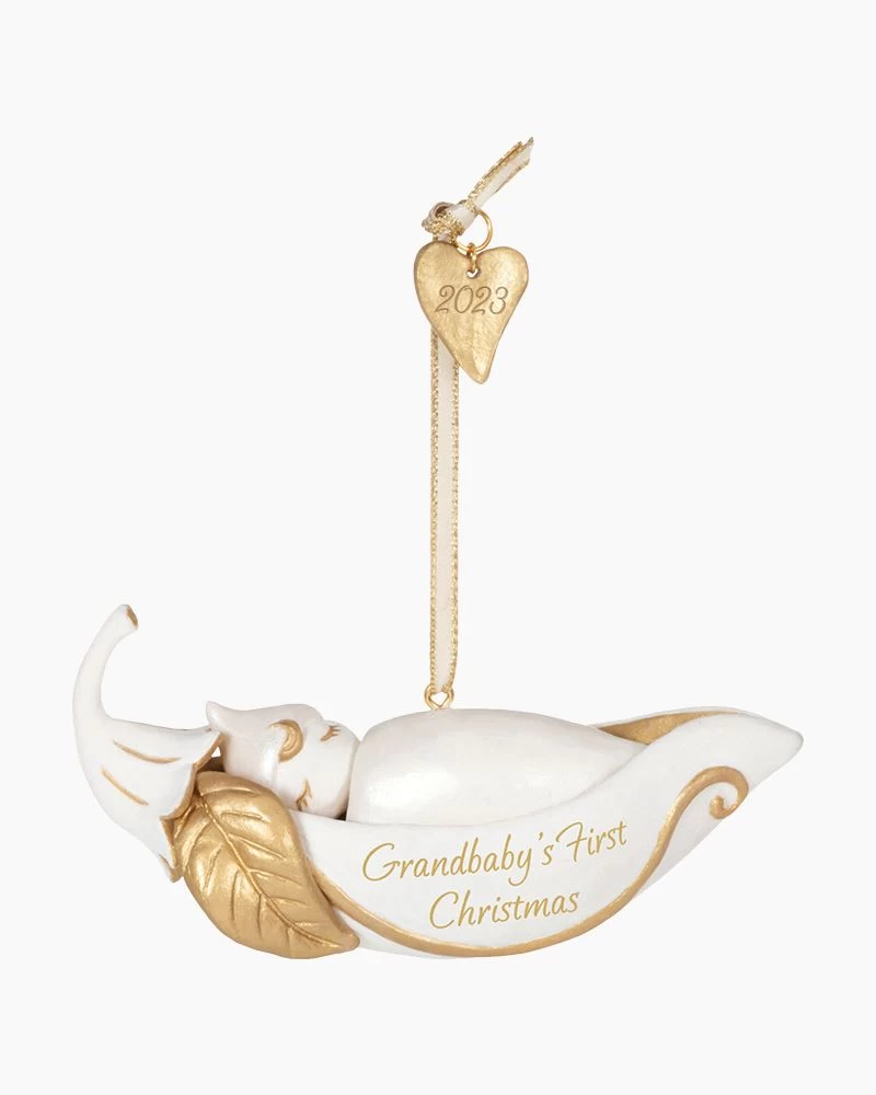 Hallmark Grandbaby's First Christmas Pea In A Pod 2023 Porcelain Ornament 2 Hallmark Grandbaby's First Christmas Pea In A Pod 2023 Porcelain Ornament - Image 2