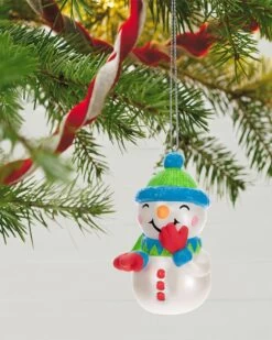 Hallmark Pull My Finger Snowman Ornament With Sound