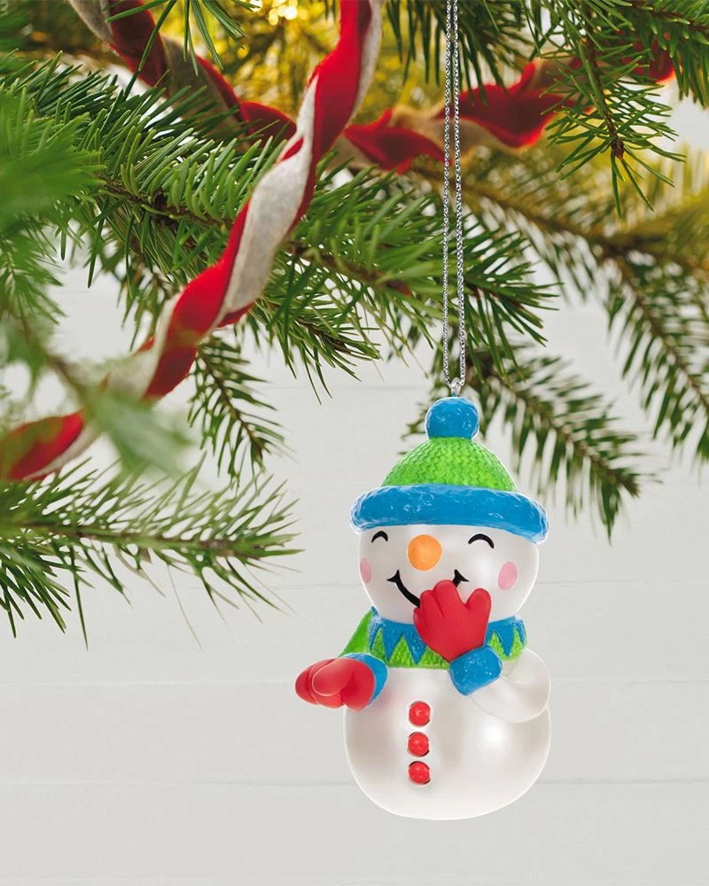 Hallmark Pull My Finger Snowman Ornament With Sound 1 Hallmark Pull My Finger Snowman Ornament With Sound