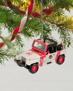 Hallmark The Car's The Star Jurassic Park 1992 Jeep Wrangler Metal Ornament