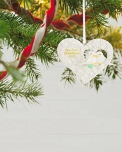 Hallmark Our First Christmas Birds In Heart 2023 Porcelain Ornament