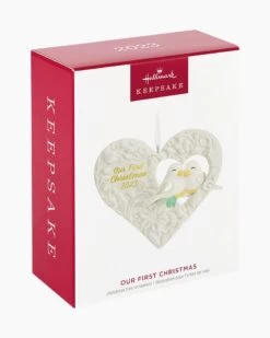 Hallmark Our First Christmas Birds In Heart 2023 Porcelain Ornament -Toy store 000500 1000622211 NoColor ALT4
