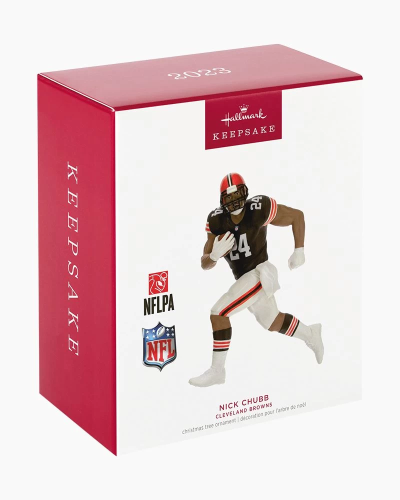 Hallmark NFL Cleveland Browns Nick Chubb Ornament 5 Hallmark NFL Cleveland Browns Nick Chubb Ornament - Image 5