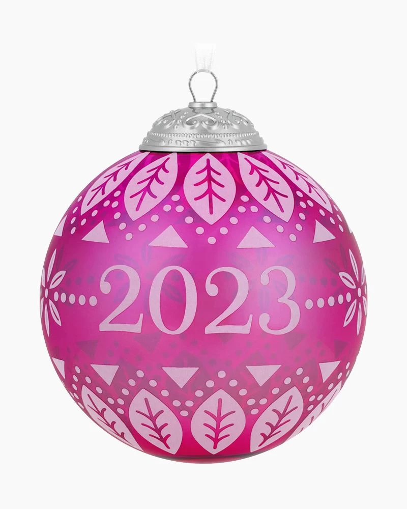 Hallmark Christmas Commemorative 2023 Glass Ball Ornament 2 Hallmark Christmas Commemorative 2023 Glass Ball Ornament - Image 2