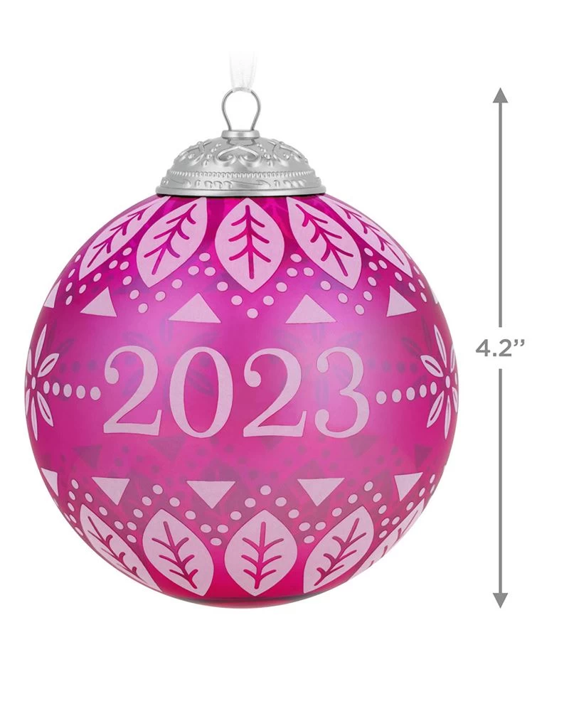 Hallmark Christmas Commemorative 2023 Glass Ball Ornament 4 Hallmark Christmas Commemorative 2023 Glass Ball Ornament - Image 4