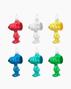 Hallmark The Peanuts® Gang Snoopy Glass Ornaments (Set Of 6)