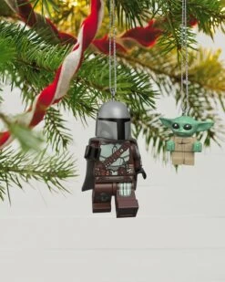Hallmark The Mandalorian™ And Grogu™ LEGO® Star Wars™ Minifigure Ornaments, Set Of 2