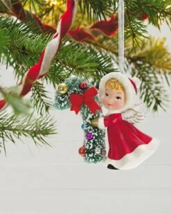 Hallmark Vintage Angel Porcelain Ornament
