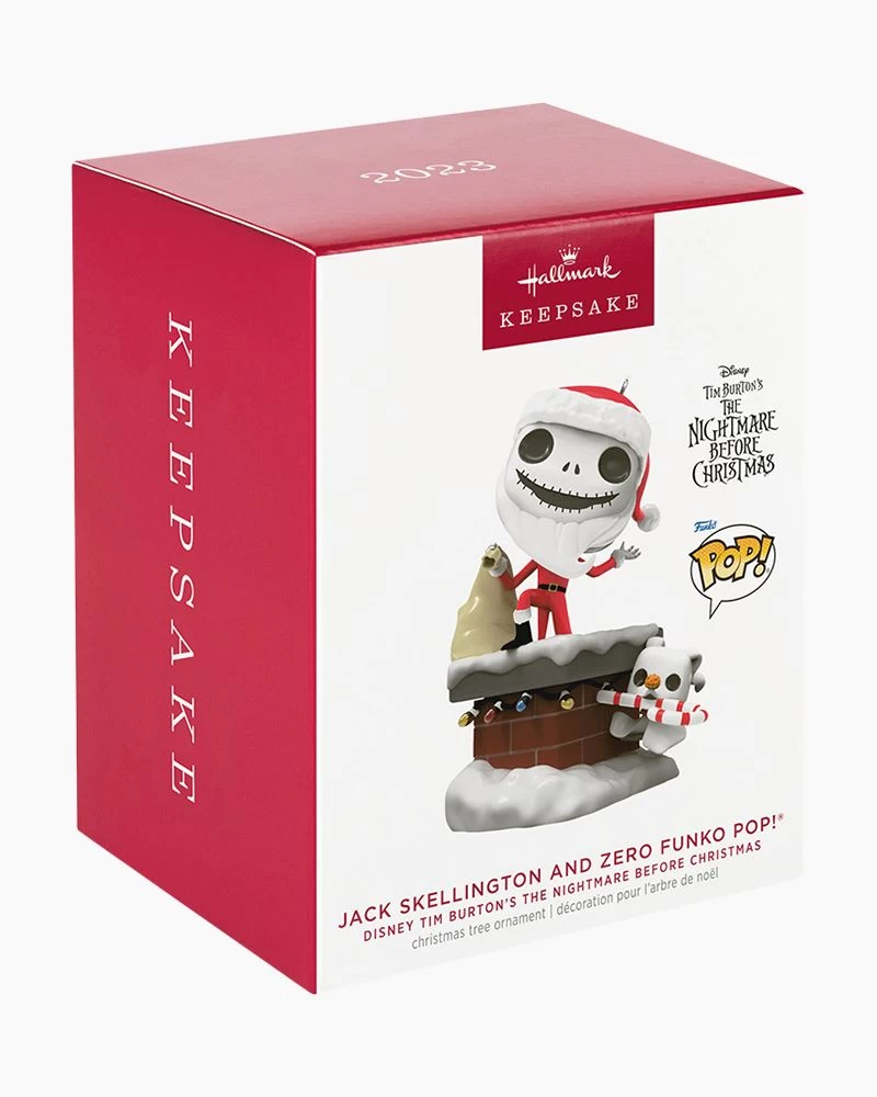 Hallmark Disney The Nightmare Before Christmas Jack Skellington And Zero Funko POP!® Ornament 5 Hallmark Disney The Nightmare Before Christmas Jack Skellington And Zero Funko POP!® Ornament - Image 5