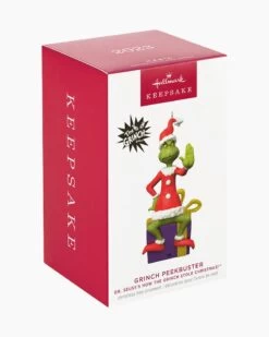Hallmark Dr. Seuss's How The Grinch Stole Christmas!™ Grinch Peekbuster Motion-Activated Ornament -Toy store 000500 1000622264 NoColor ALT4