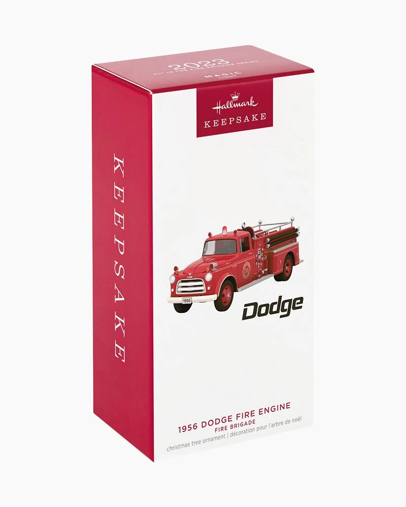 Hallmark Fire Brigade 1956 Dodge Fire Engine 2023 Ornament With Light 5 Hallmark Fire Brigade 1956 Dodge Fire Engine 2023 Ornament With Light - Image 5
