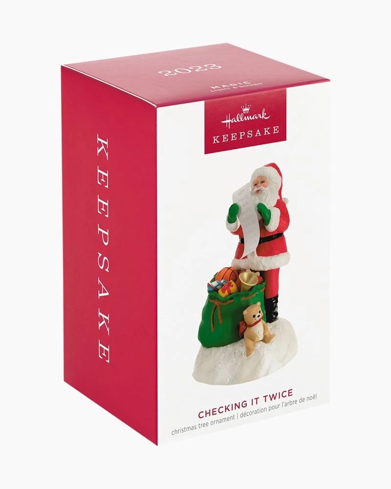 Hallmark Checking It Twice Ornament With Light And Sound 5 Hallmark Checking It Twice Ornament With Light And Sound - Image 5