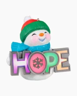 Hallmark Season Of Hope Snowman Ornament With Light