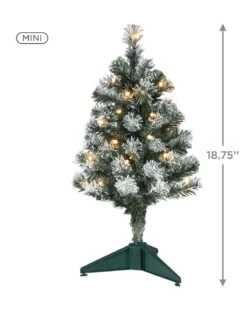 Hallmark Mini Flocked Pre-Lit Christmas Tree -Toy store 000500 1000622277 NoColor ALT2